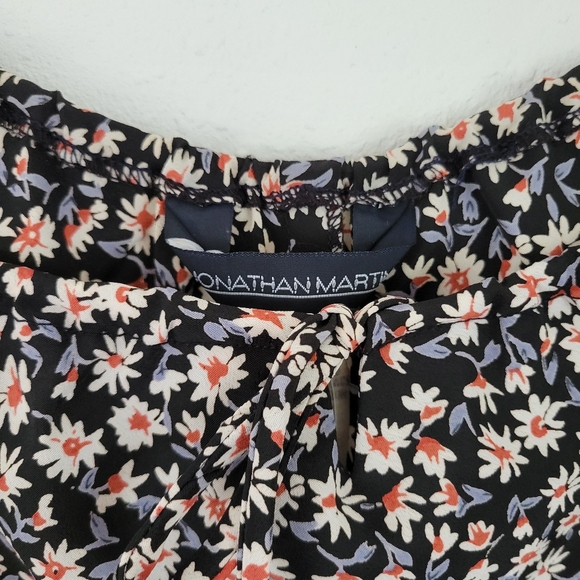 Y2K Jonathan Martin Black Floral Spaghetti Strap Midi Dress - Picture 3 of 5